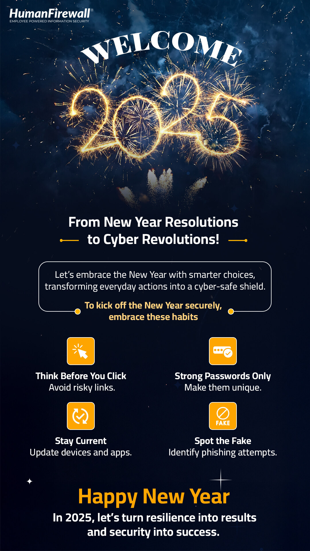 Cyber awareness New Year resolutions emailer