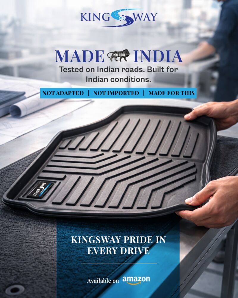 Kingsway car mat made-in-India ad