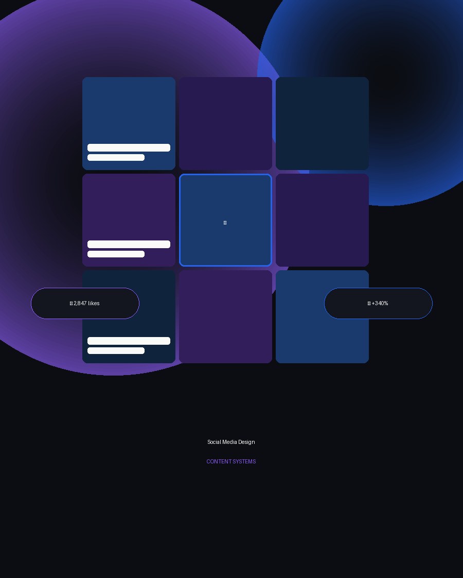 Social Media Design creative portfolio sample